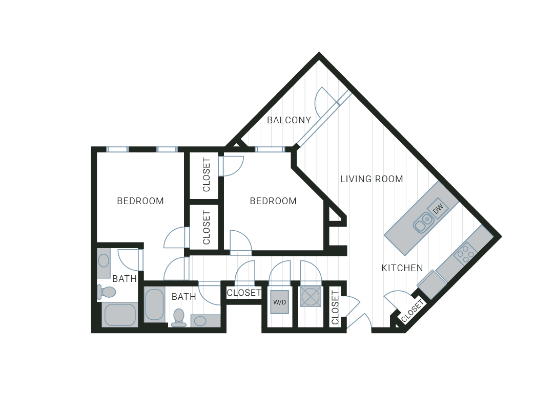 1 bedroom apartment at .408 Jackson Apartments